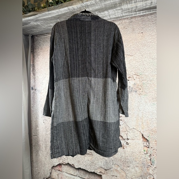 Eileen Fisher Color-Block Shawl Collar Jacket Size s/m oversized A651 - Picture 5 of 7